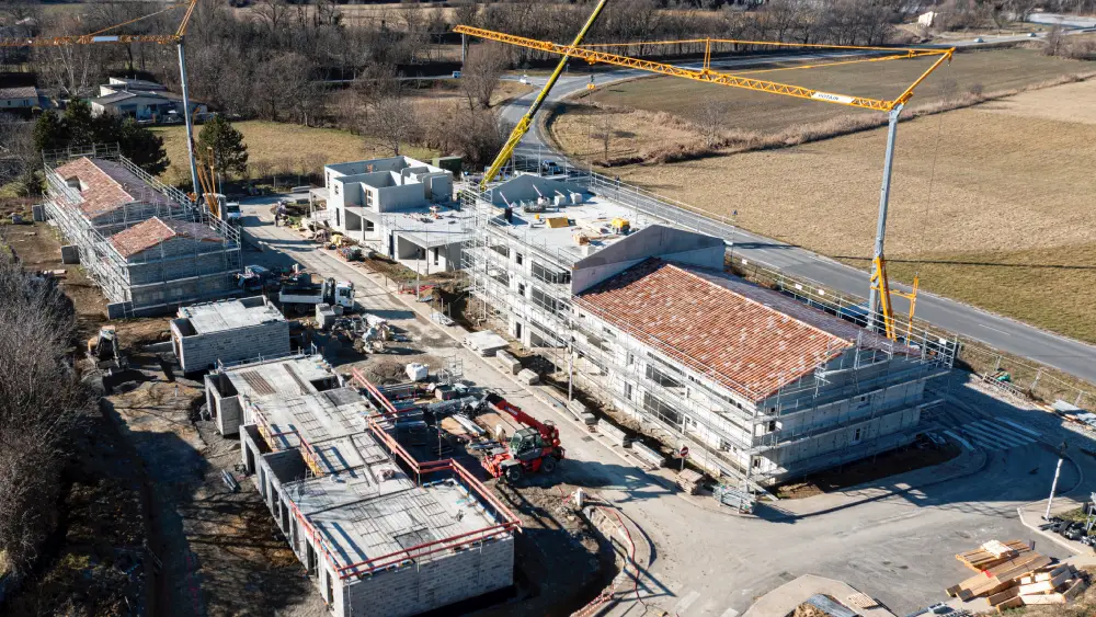 photo vue d’ensemble du chantier Le Chaffaut Thomet.fr